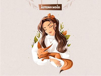Autumn mood character coreldraw coreldrawx7 illustration ui ux vector vector art vector illustration