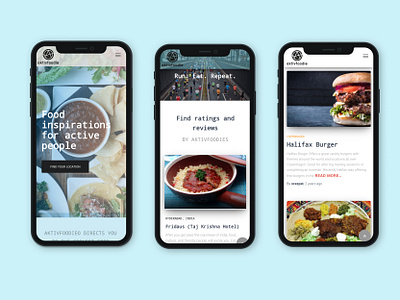 AktivFoodie.com art direction mobile design ui