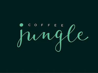 Calligraphy Logo for Jungle coffee. brand branding cafe callygraphy coffe jungle lettering logo logotype typelogo