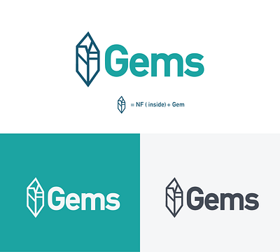 NF Gems logo branding crypto currency cryptocurrency design gemstone icon illustration logo logo design vector