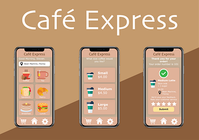 Café Express adobe illustrator adobe xd ui design ux ux design