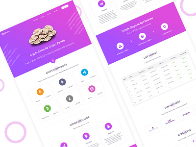 Cipher Cryptocurrency Website cryptocurrency cryptocurrency app trending web web design web ui website website design