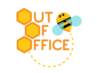 Out Of Office (Bee) animal balance bee branding fly flying hive icon insect life coach logo office ooto wasp worker