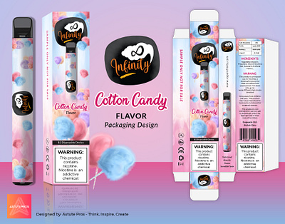 Cotton Candy Vape Flavor adobe photoshop graphic design layout format packagedesign packaging packaging design packaging mockup print print design