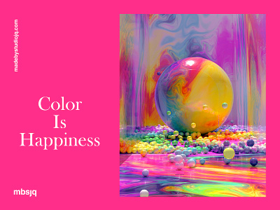 Color Is Happiness c4d c4dart cinema 4d cinema4d color gradient happy illustration octane surreal