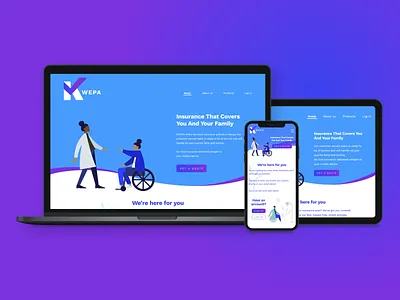 RWD | Kwepa Motor Insurance branding designer gradients insurance kenya kwepa logo motor research responsive ui uiux userinterface ux design
