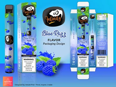 Blue Razz Vape Flavor adobe photoshop graphic design graphicdesign layout format packagedesign packaging packaging mockup packagingdesign print print design