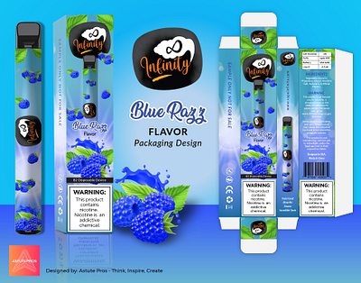 Blue Razz Vape Flavor adobe photoshop graphic design graphicdesign layout format packagedesign packaging packaging mockup packagingdesign print print design