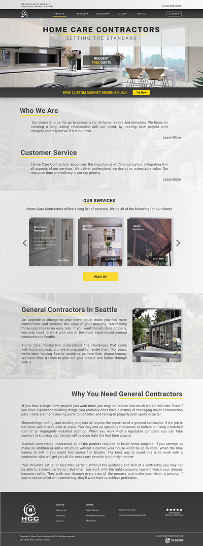 Contractors Company Web Design design home care webdesign