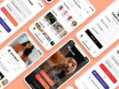 DOG WALKING APP design ui ux
