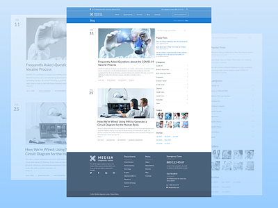 Blog Page (Medical Center) blog blog design blog page design health medical medicine news ux web webdesign