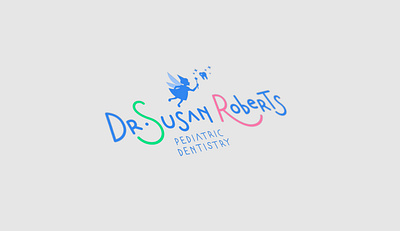 Logo design for dr. Susan Roberts pediatric dentistry branding children dentist logo dentistry design doctor fairy flat illustration lettering logo logo for sale mockup pediatric tooth fairy typography vector