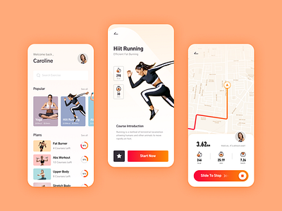 Running app ui ux