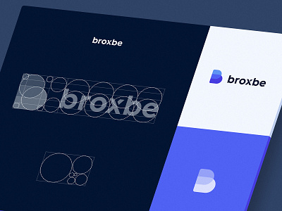 Broxbe Logo Construction app b logo blue brand identity branding broxbe cms construction golden ratio grid identity logo logotype proportions ratio simple sketch typography vector visual identity