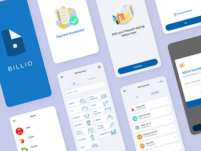 Bill Payment App app design bill payment design illustration minimal ux