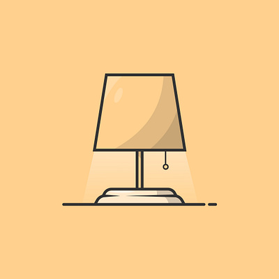 Lamp design flat flat design flat illustration graphic design icon illustration ui ux ui design vector illustration