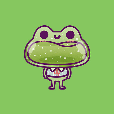 Frog cute design frog graphic happy illustration kawaii kid kids illustration minimal pastel