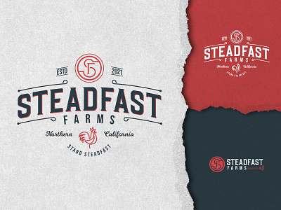 Steadfast Farms Branding Iteration brand identity branding branding and identity chicken design farming farms logo logo icon rooster vector