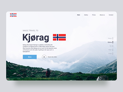 Norway Landing clean design dribbbling landingpage landingpagedesign opengeekslab travel ui