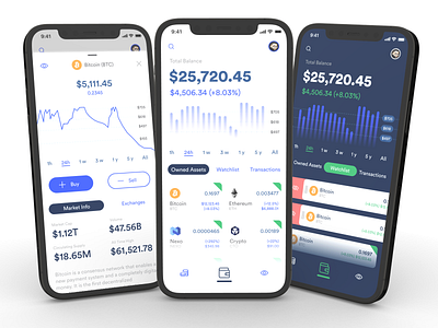 Crypto Wallet App app bitcoin coins crypto crypto wallet design dpaola ethereum finance fintech mobile ui wallet