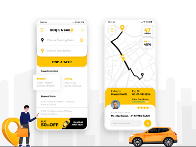 Cab Booking App app app booking design appanimation cab booking app car booking app destinations mobile app design ride booking app ride sharing app taxi app taxi booking app taxi service app ui design ux ui design