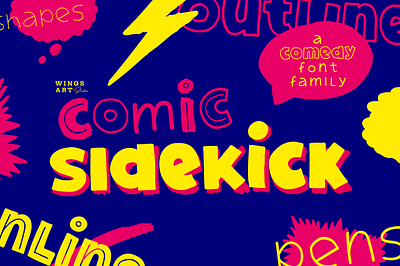 Comic Sidekick - The Screwball Comedy Font comedy fonts fun joke lettering screwball