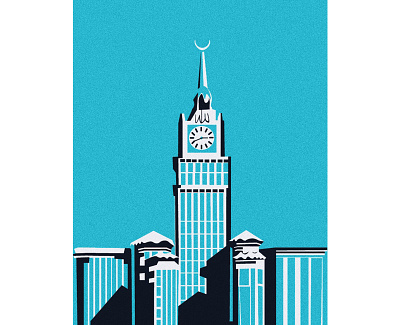 mecca tower art design flatdesign illustration illustrator vector