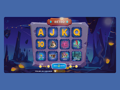 Slot Game UI Design design game game design game ui illustration minimal slot game slot game design typography ui ux