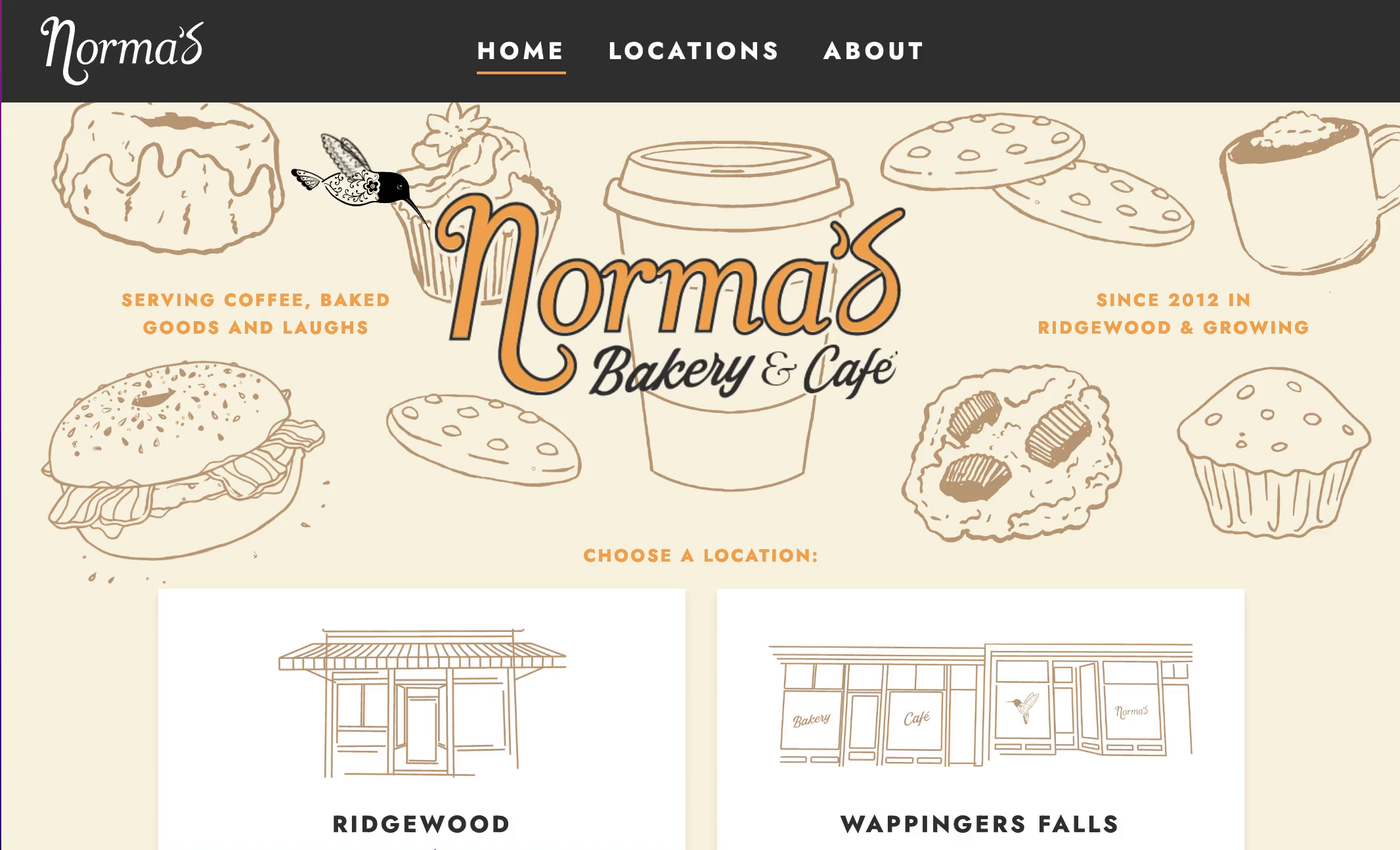 Norma's Bakery & Cafe site by Gage Salzano on Dribbble