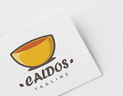 Logo Caldos background broth cook cooking culinary design food hot illustration isolated kitchen ladle logo lunch menu pan recipe restaurant sign vector