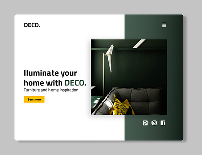 Furniture/Interiors Web Design design landing page landingpage ui design web design