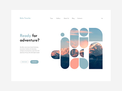 Travel website concept clear hero image landingpage trips ui uidesign webdesign