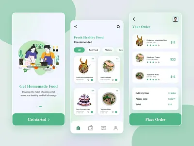 Food ordering app Ui design app designer app ui design food app design food app ui food ordering app ui design homemade food ui ui ux design uidesign