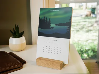 2021 National Park Desk Calendar christmas desk holidays national parks nature outdoors vintage wooden stand
