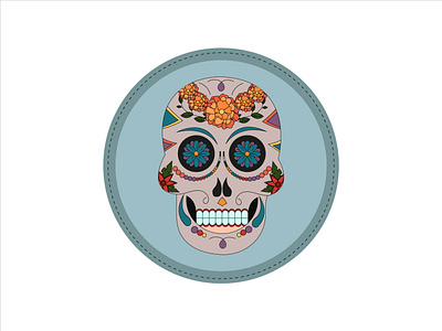 calavera art branding calavera design graphic design icon illustration mexican minimal sticker sugarskull vector