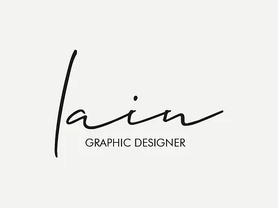 MY PERSONAL LOGO | lain art branding design flat graphicdesign illustrator lettering logo logotype minimal typography vector
