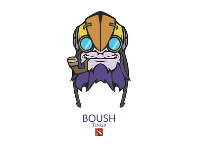 tinker design dota2 flat game art icon illustration minimal vector