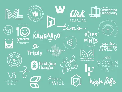 Logo Collection badge brand calligraphy circle crest design geometric hand lettering hand written icon iconography logo mark typography vector