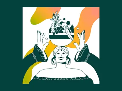 Fruit Bowl 2d branding branding illustration character design clean face flat flat art flat illustration graphic minimal minimal illustration vector vector art web illustration