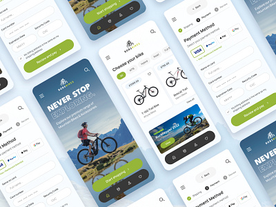 Bike Store - Mobile App Concept app design bicycle bicycle shop bike shop bike store design mobile ui ui design web design