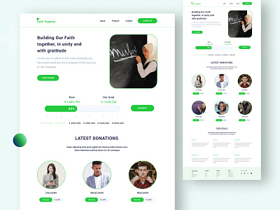 Faith Charity Landing Page charity clean donate donation help landing page non profit non profit organization nonprofits ui ui design uiux uiuxdesign website website design