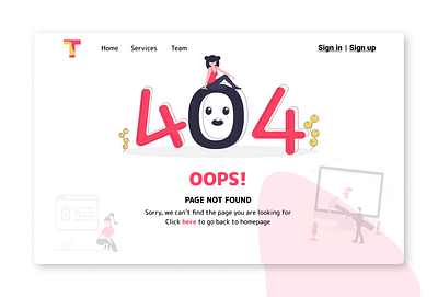 404 Page | Error 404 404page app branding clean colors concept dailyui error flat flatdesign illustraion logo oops trending ui uiux ux vector web