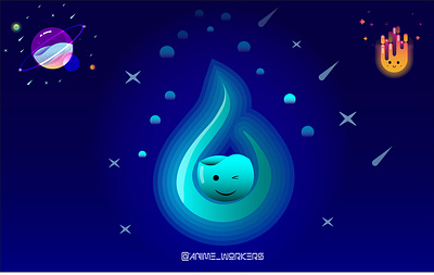 moon animation design illustration logo web