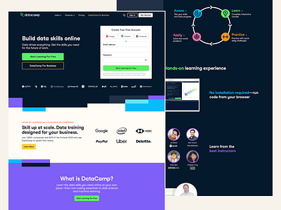 New homepage design datacamp datascience homepage landing page ui ux