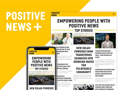 Positive News Logo & Website branding design graphic design john matychuk logo nebraska omaha website