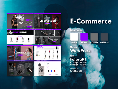 E-Commerce Web Design e comerce e commerce design e commerce shop ui ui design uiux vape pen web design website