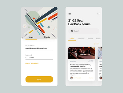 Event app concept app app design book clear ui uidesign