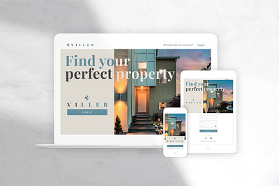 VILLER - perfect property branding home landingpage property responsive design ui