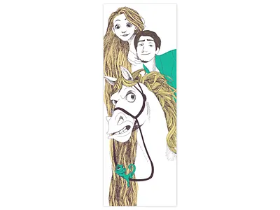 Tangled Illustration disney illustration screenprint tangled