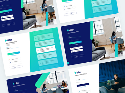biller | login & signup explorations form design login login design login screen signup signup screen signupform web app web app design